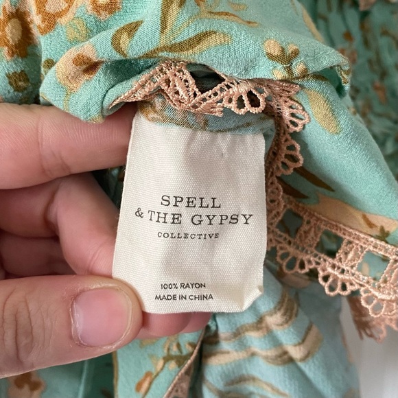 Spell & The Gypsy Maisie Playdress In Vintage Turquoise - Picture 9 of 9